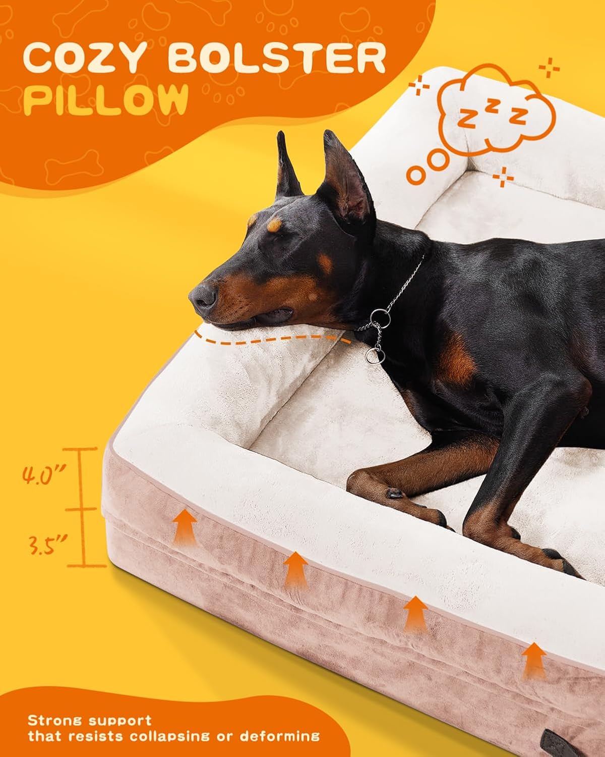 Thumbnail 2 de Renvix XXL Orthopedic Dog Bed (137x91x19cm) – waterproof sofa-style pet bed with removable washable cover