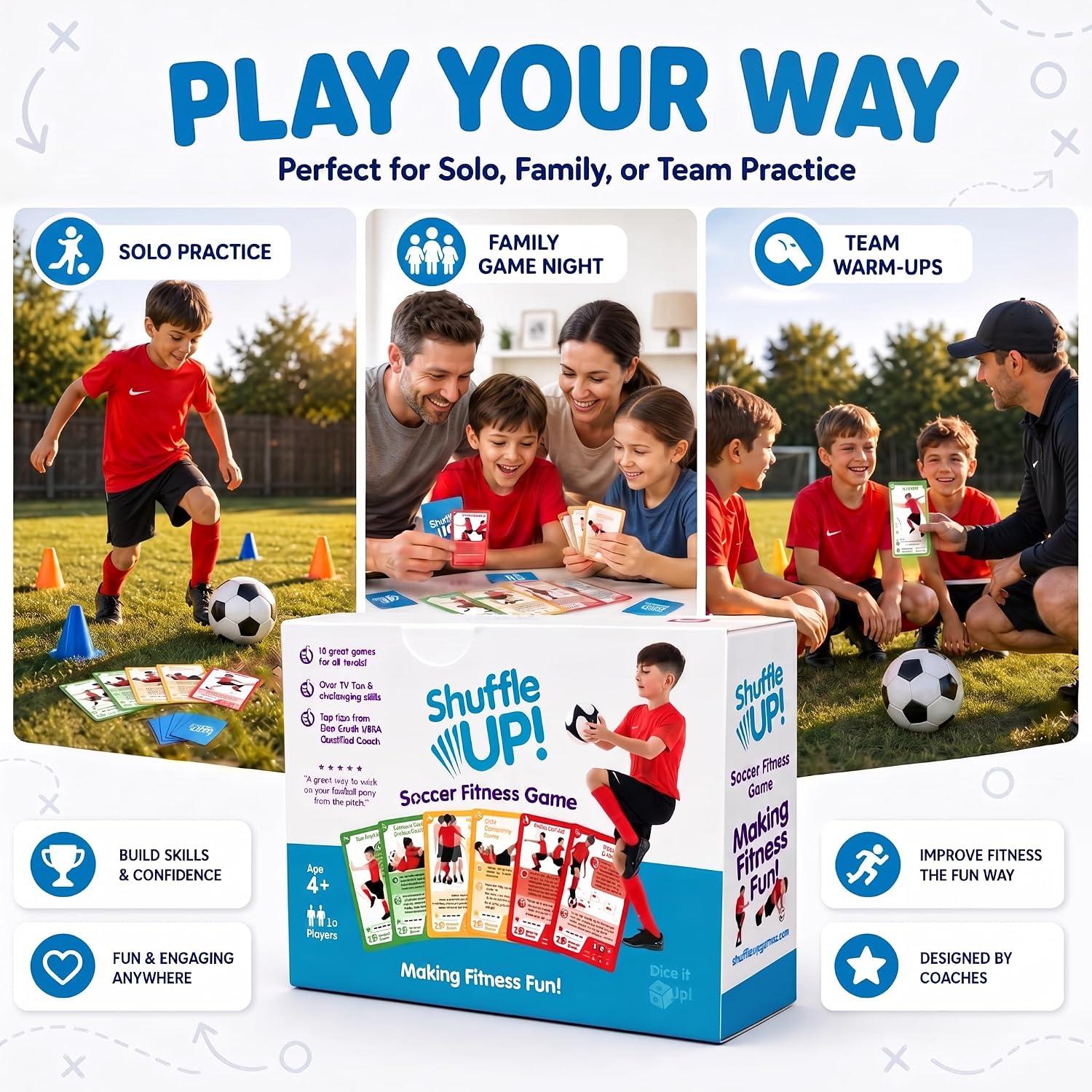 Detalle 1 de Shuffle Up soccer game with 70+ skill cards