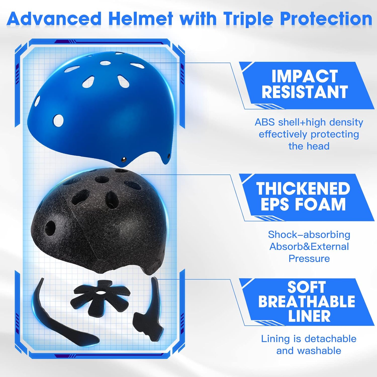 Thumbnail 1 de ArgoHome Toddler Bike Helmet Set with Adjustable Helmet & 7-in-1 Protective Gear (Knee, Elbow, Wrist Pads)