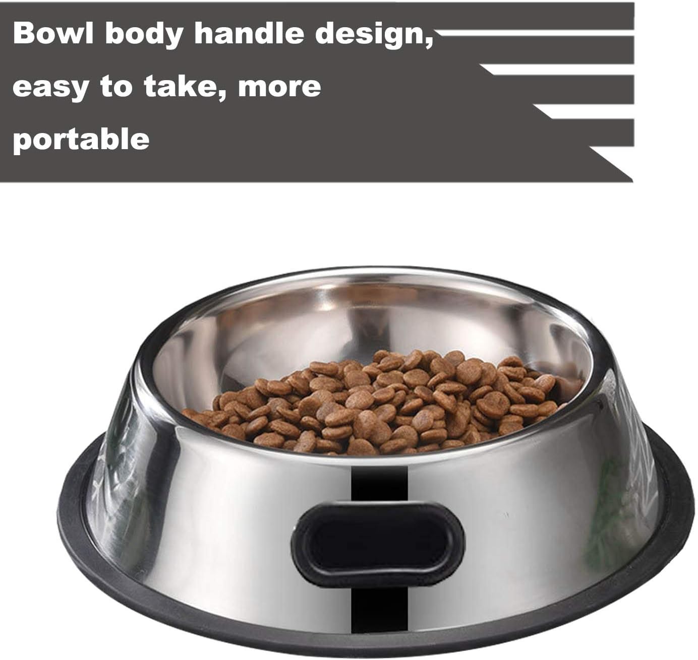 Thumbnail 4 de SUOXU 2-Pack Stainless Steel Dog Bowl with Non-Slip Base (350 ml) for Small Dogs and Cats
