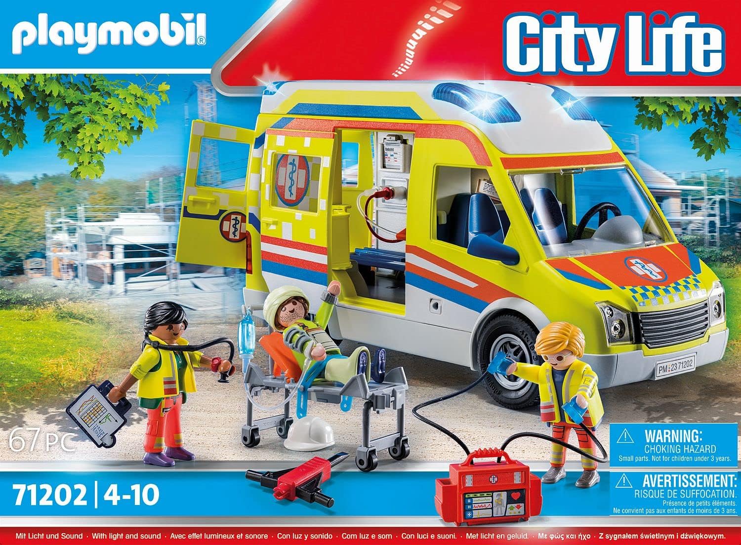 Thumbnail 4 de PLAYMOBIL City Life Rettungswagen 71202 – Licht & Sound, 67-teilig, ab 4 Jahren