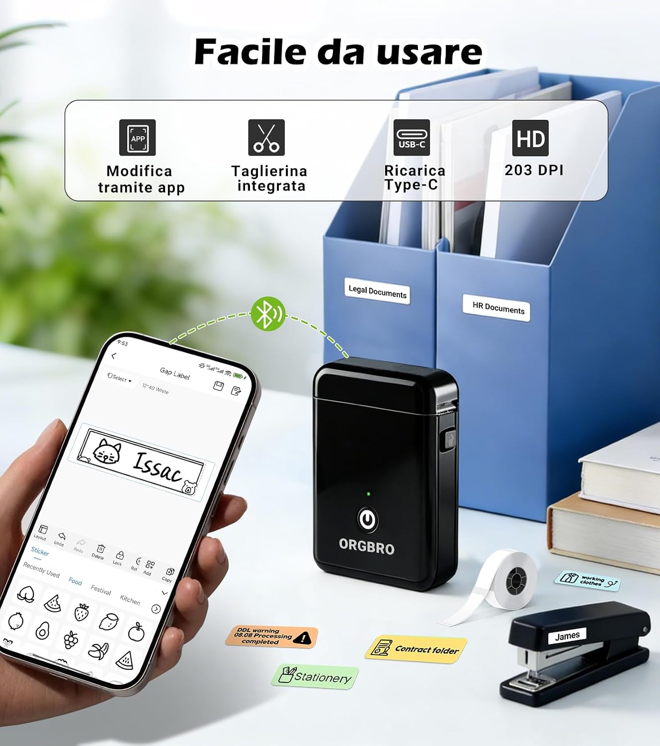 Detalle de ORGBRO X1 Etichettatrice termica portatile 2000mAh