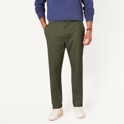 Detalle 2 de Amazon Essentials pantalon chino slim homme en coton extensible, vert olive, 28W/28L