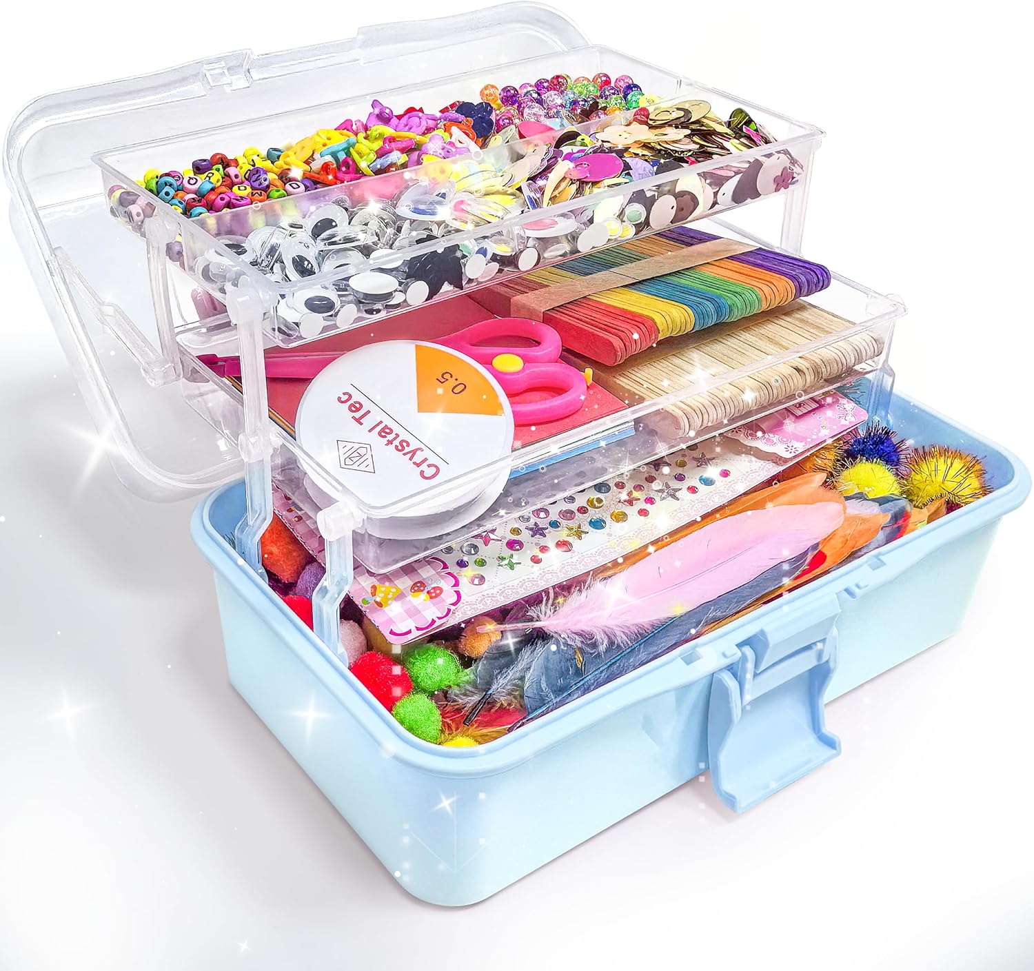 LINAYE Bastelset 3000+ Stück Bastelbox für Kinder
