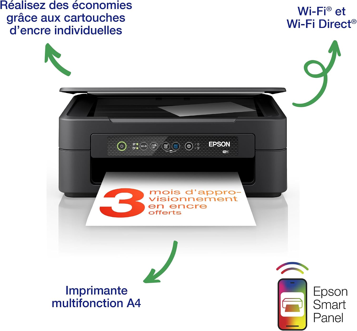 Thumbnail 2 de Epson Expression Home XP-2200 : imprimante 3-en-1 compacte et économique pour domicile