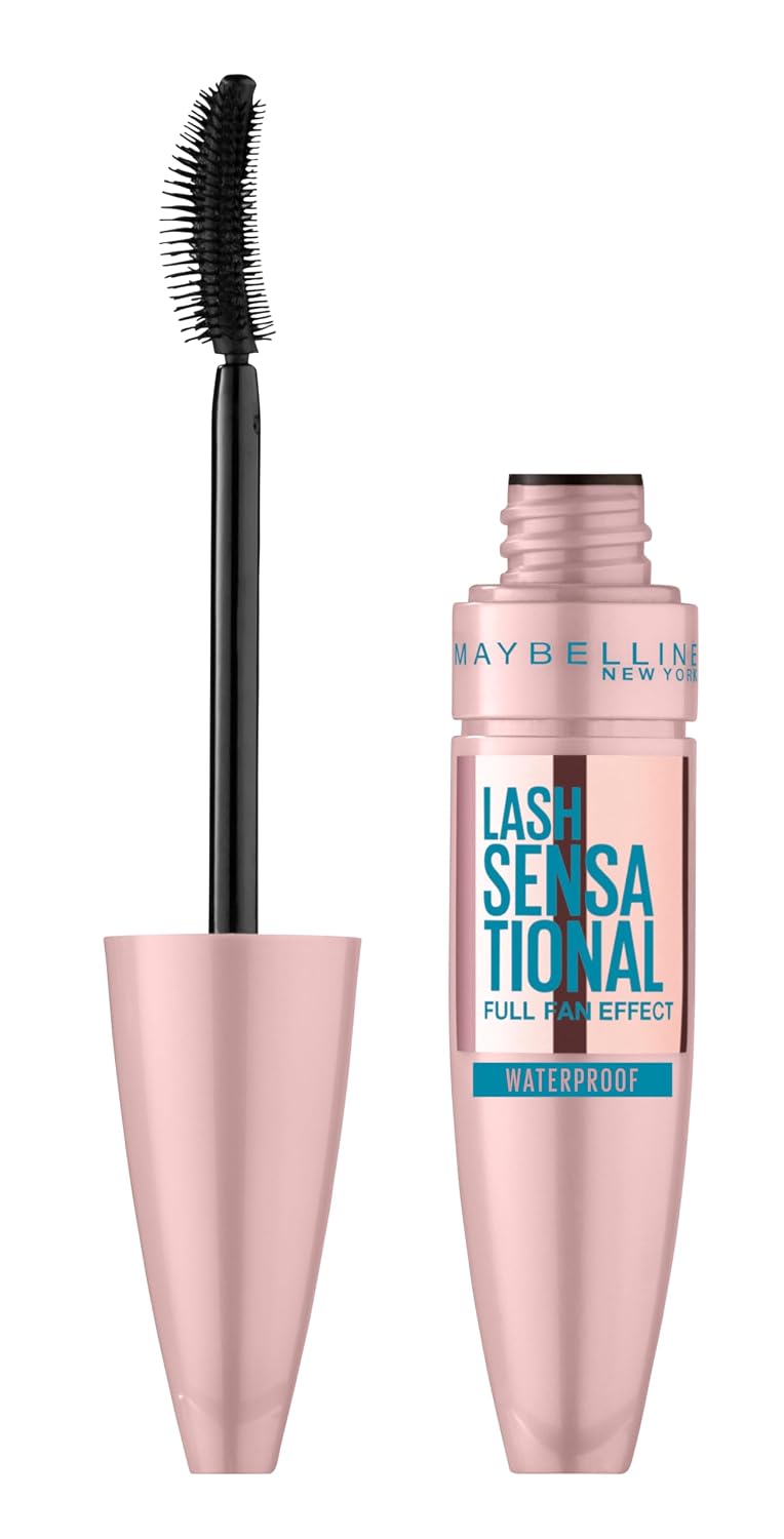 Detalle de Maybelline New York Lash Sensational Voller-Wimpern-Fächer Mascara – Waterproof, 9,4 ml, Very Black