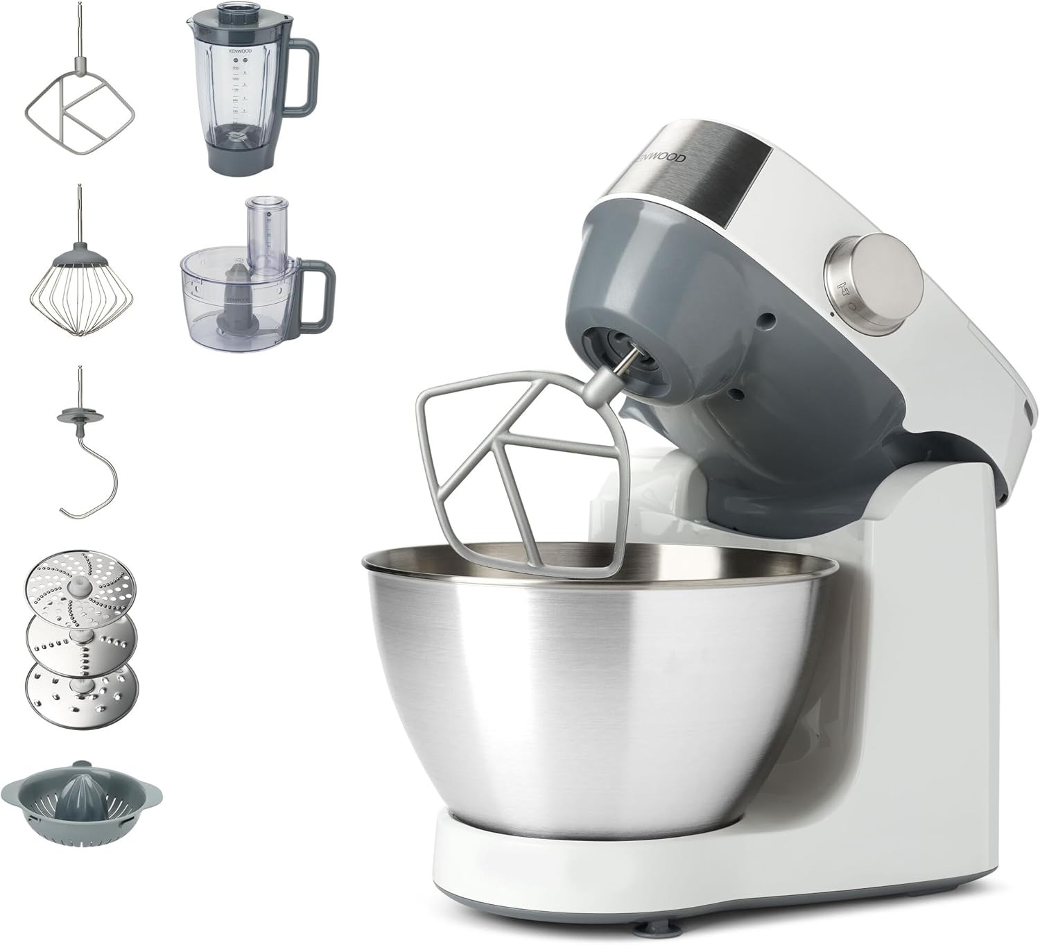 Kenwood KHC29.H0WH Prospero+ impastatrice planetaria con ciotola 4,3 L, robot e spremiagrumi, bianco
