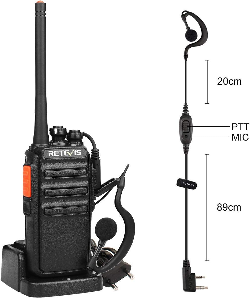 Thumbnail 3 de Retevis RT24 walkietalkies, set van 10 met 16 kanalen, VOX en oortjes