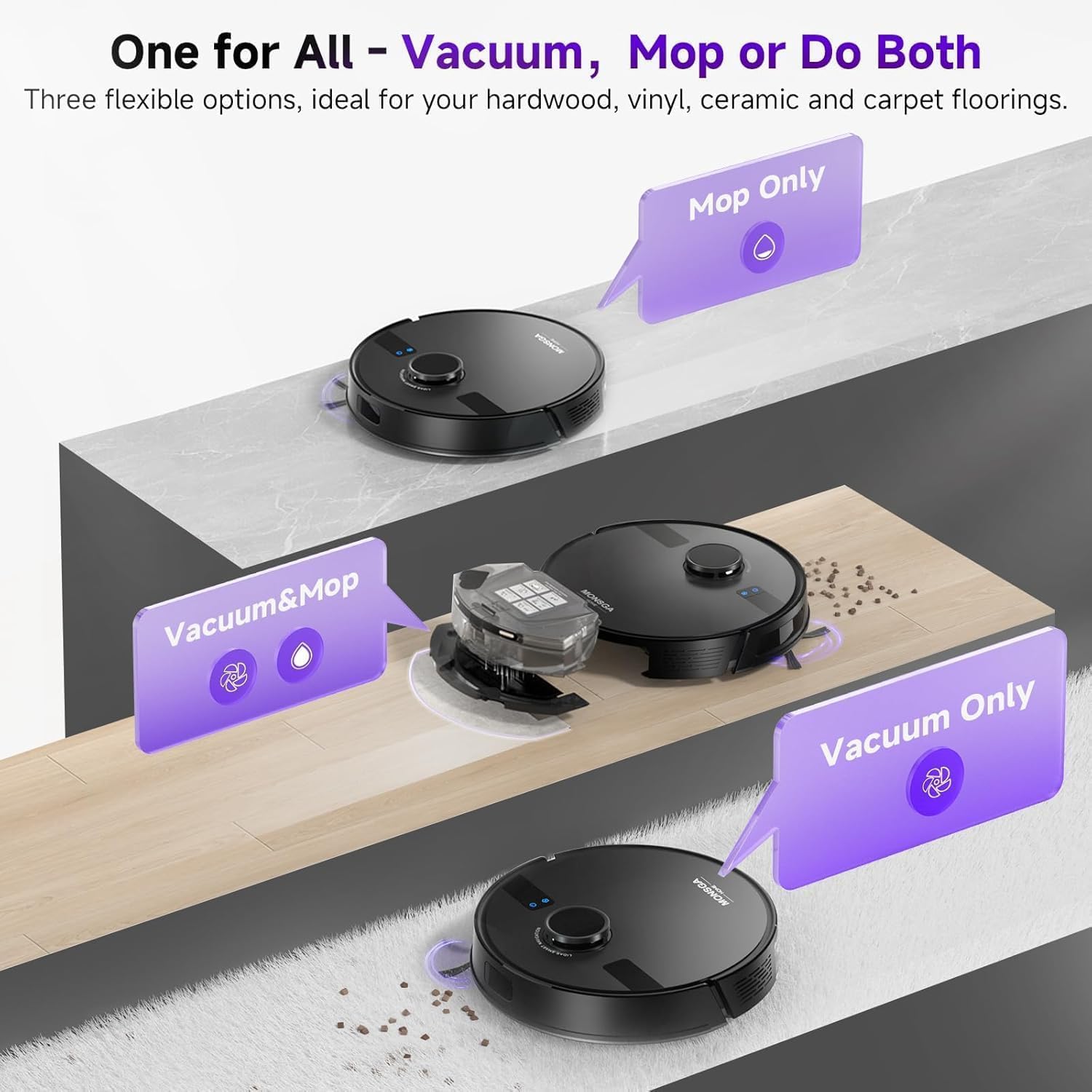 Thumbnail 2 de MONSGA MS1MAX Robot Vacuum