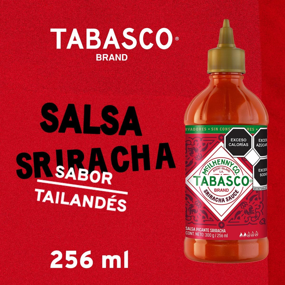 Detalle 2 de Tabasco Salsa Sriracha sabor suave 256 ml