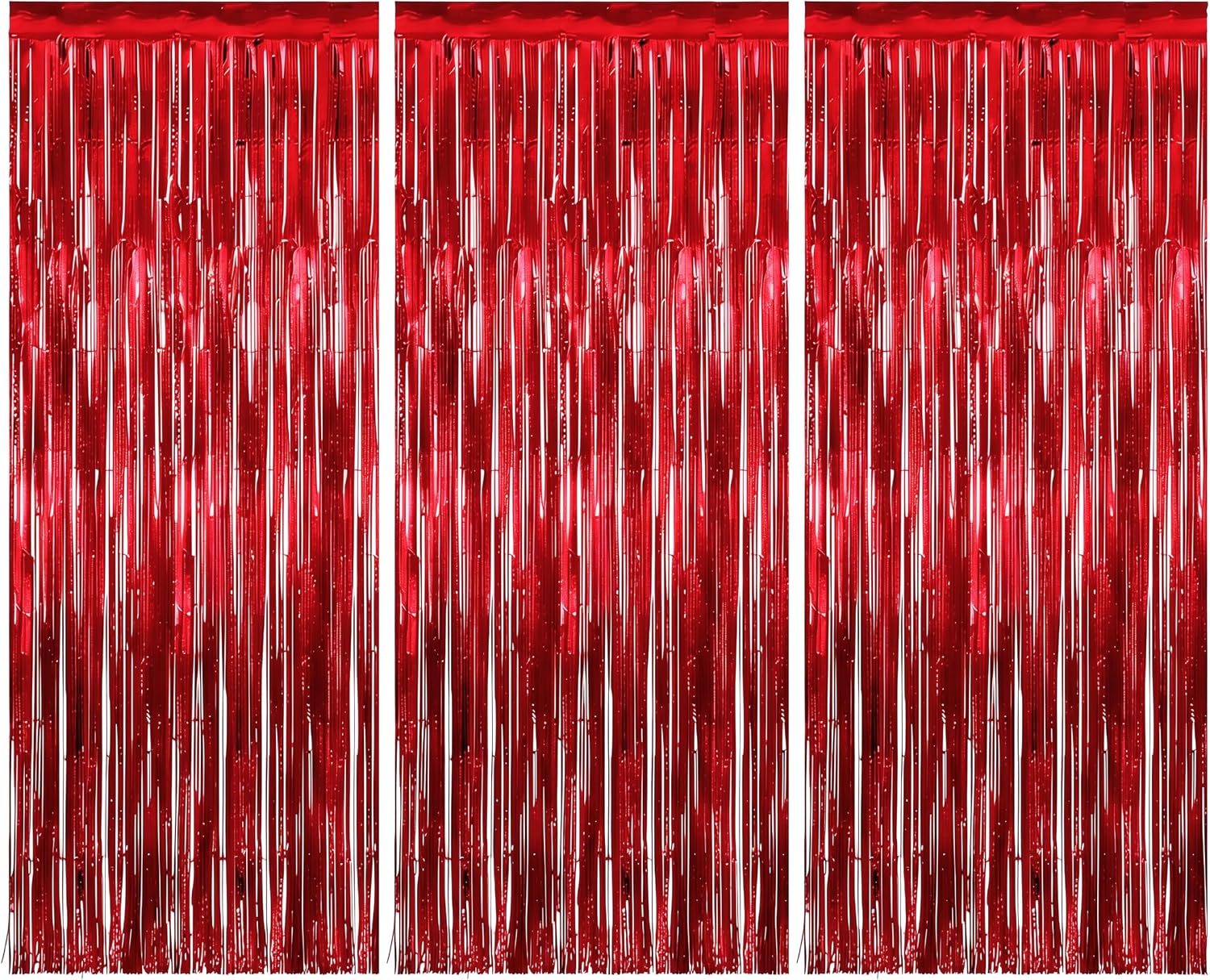 Thumbnail 6 de AiTodos FR-YSL-001 Metallic Fringe Curtains, Rose Gold, Reusable 3-Pack