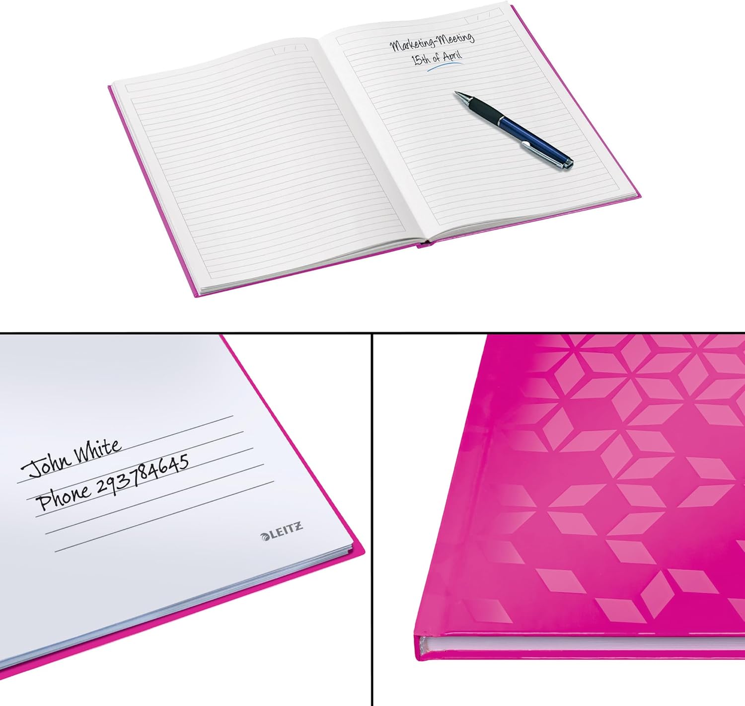 Thumbnail 2 de Leitz WOW Notizbuch A4 liniert, Hardcover, 160 Seiten, FSC, Pink