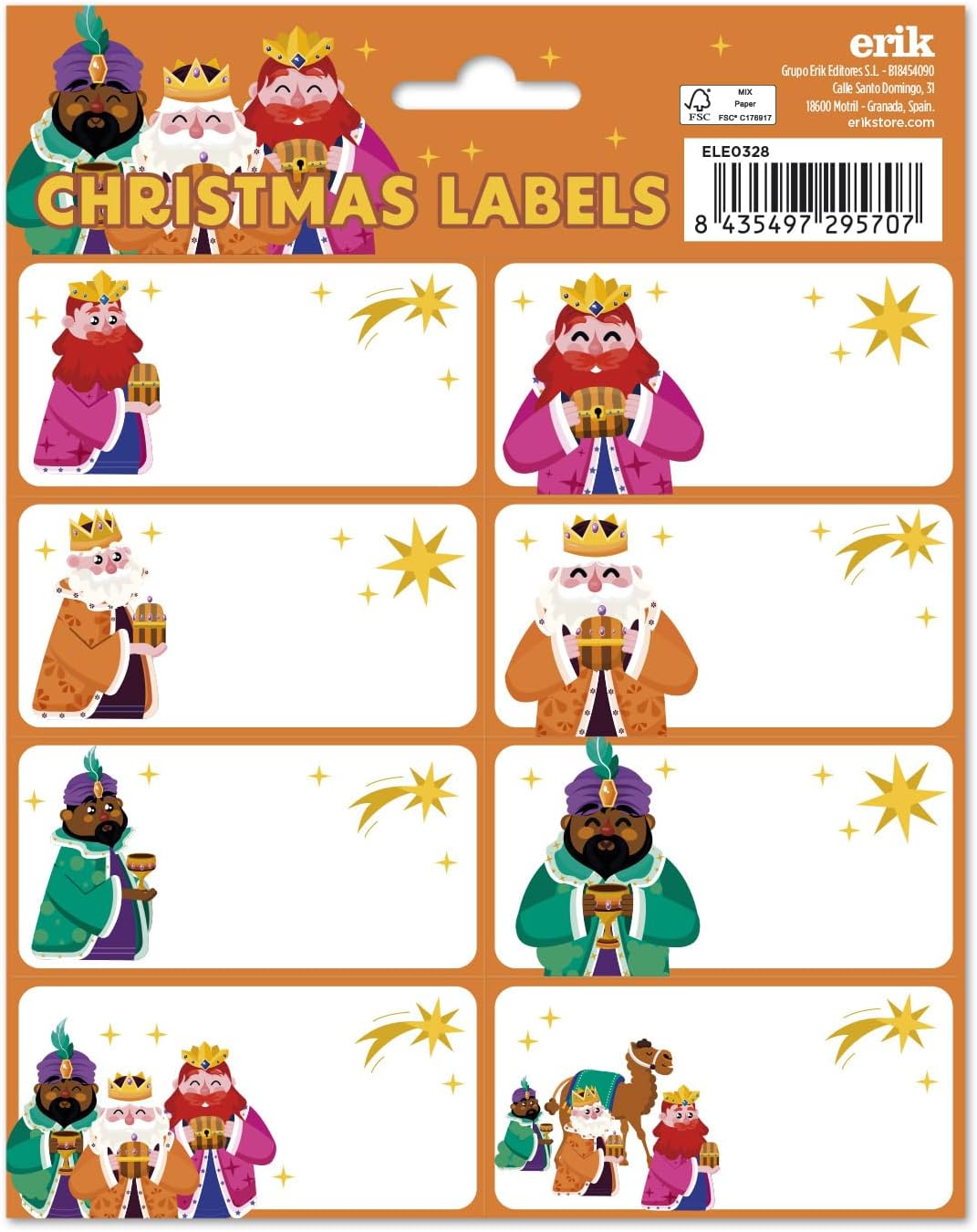 Thumbnail 1 de Grupo Erik Label Stickers – Christmas Gift Tags for Presents, School Name Stickers and More