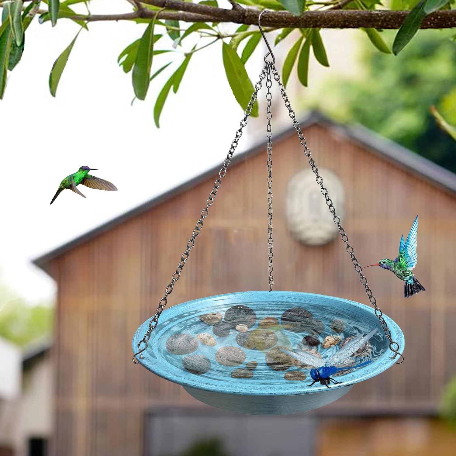 Detalle de Hanging bird bath with 11.4-inch bowl