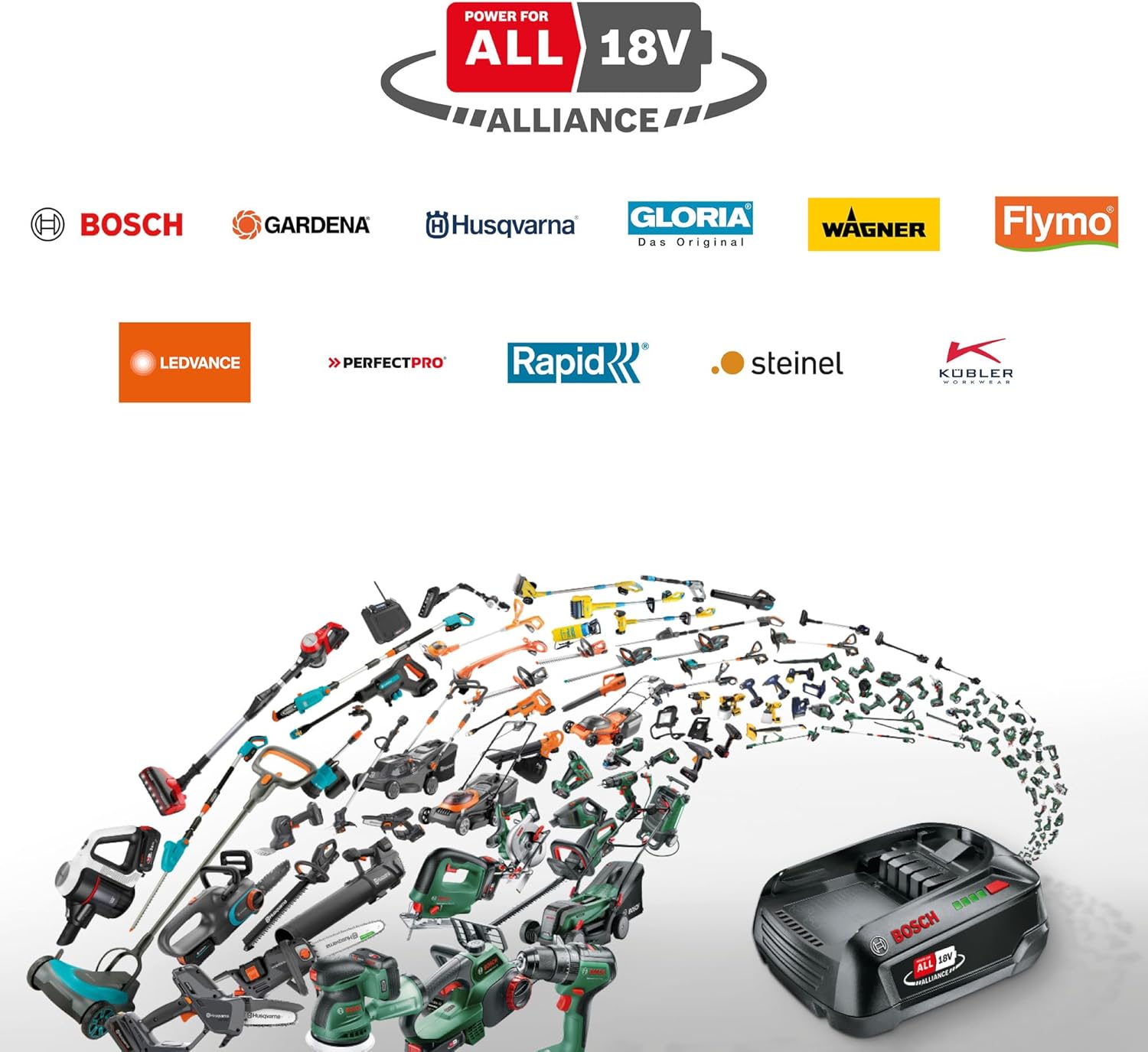 Thumbnail 1 de Bosch Cordless Telescopic Hedge Trimmer UniversalHedgePole 18 (430 mm blade, 18V system)