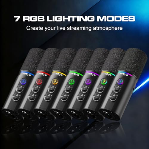 Detalle de Ortizan USB XLR Dynamic Microphone with Boom Arm: A practical desk top kit for streaming and recording