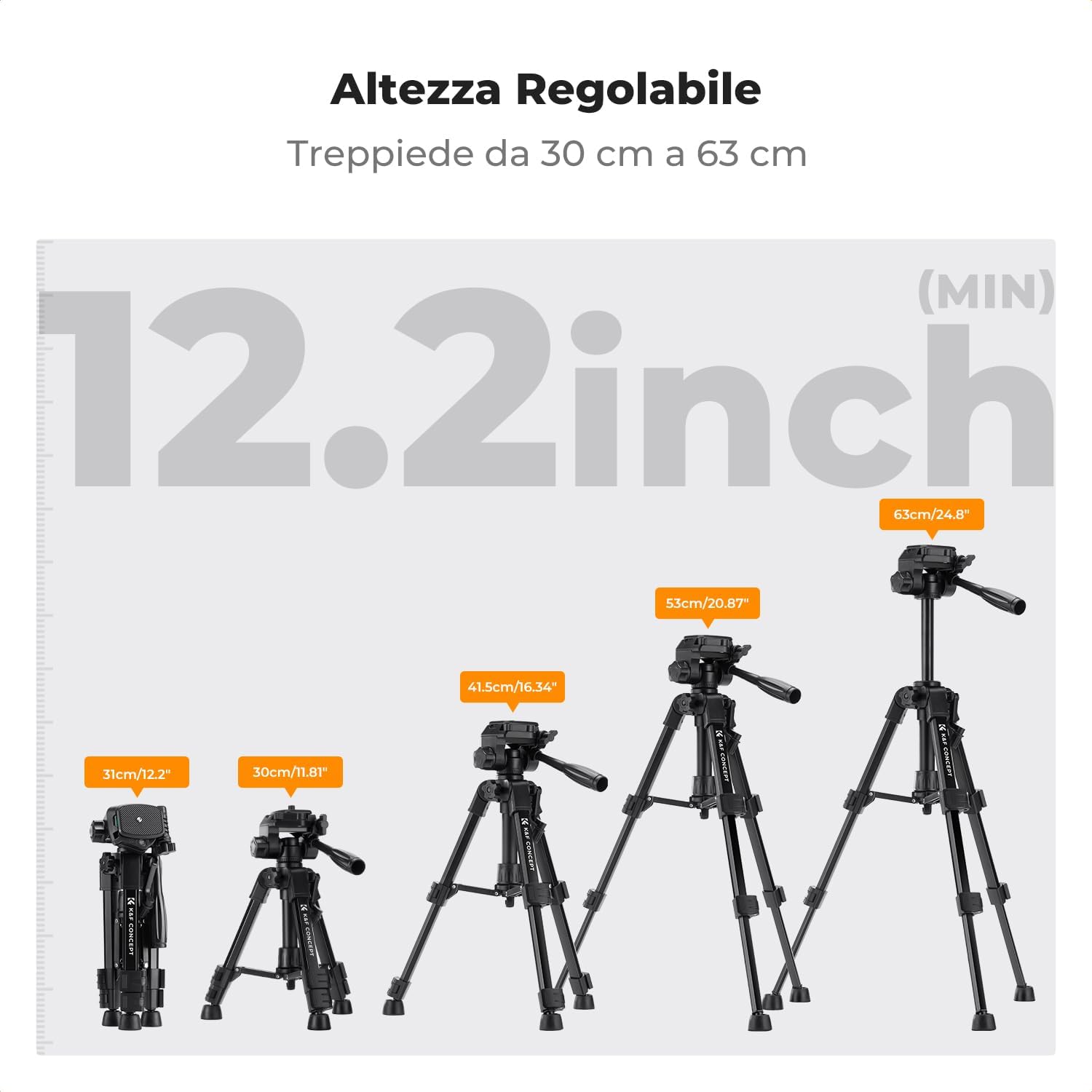 Thumbnail 5 de K&F CONCEPT Mini Treppiede per Fotocamera S233A0: compatto, stabile e versatile