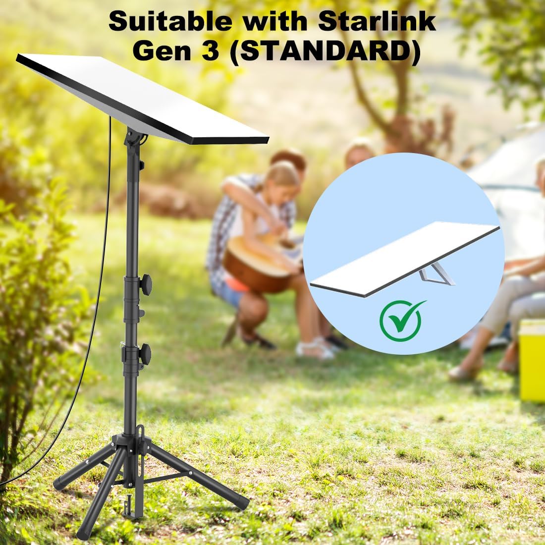 Detalle 2 de futrue-wolker Starlink Gen 3 tripod stand with angle-adjustable mounting kit
