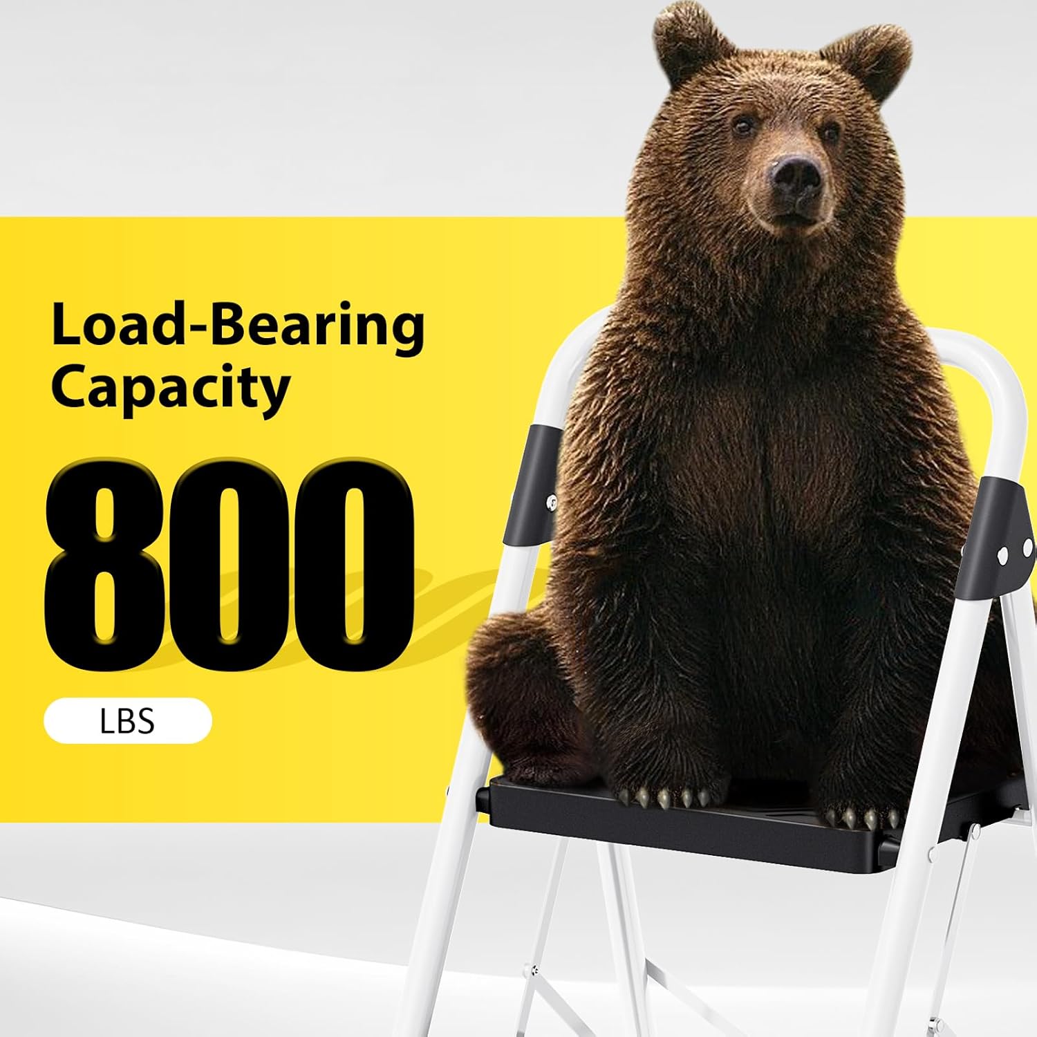 Detalle 2 de KINGRACK 3 Step Folding Ladder 360kg capacity