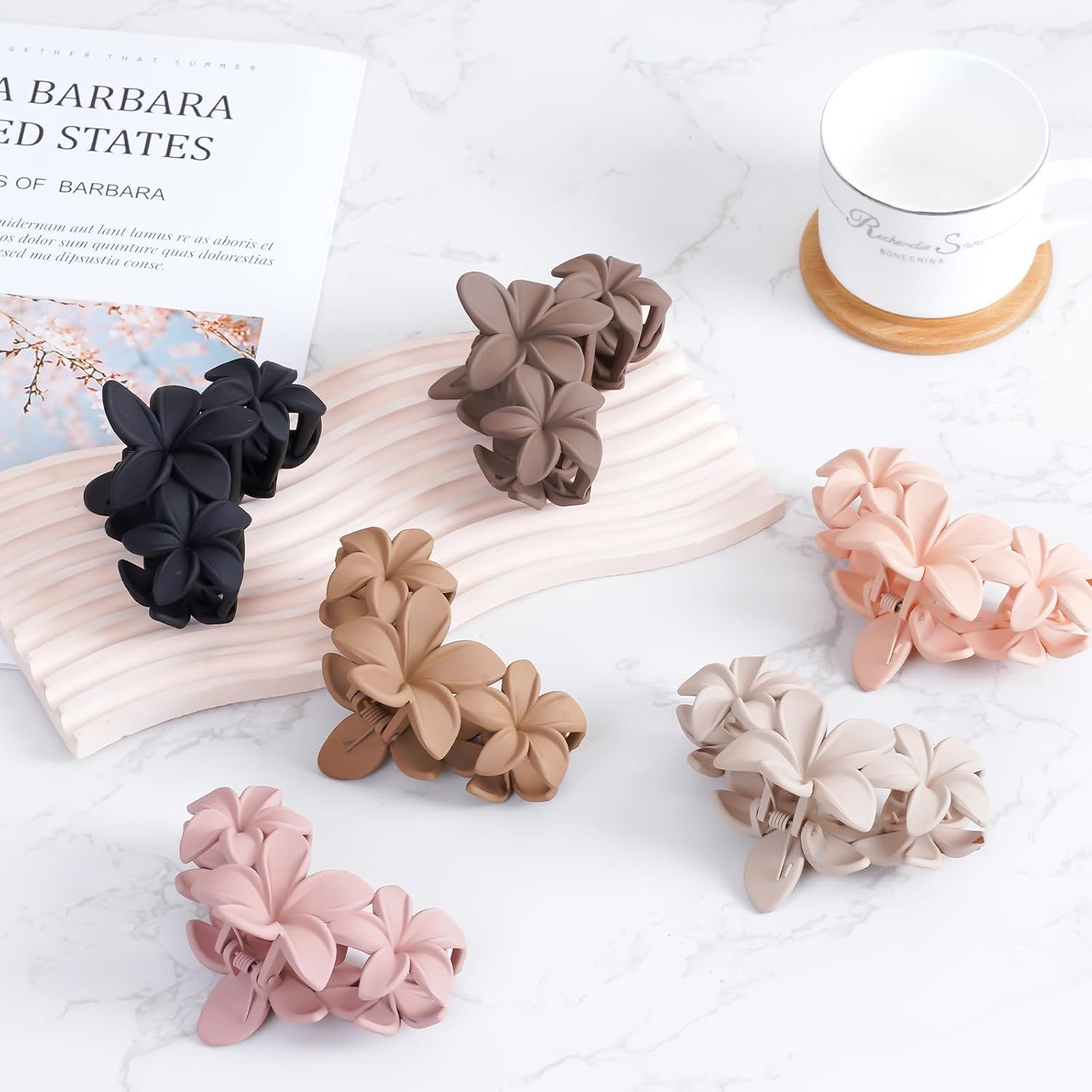 Detalle 2 de Lolalet 6 pezzi Mollettone Fiore per capelli 🎀