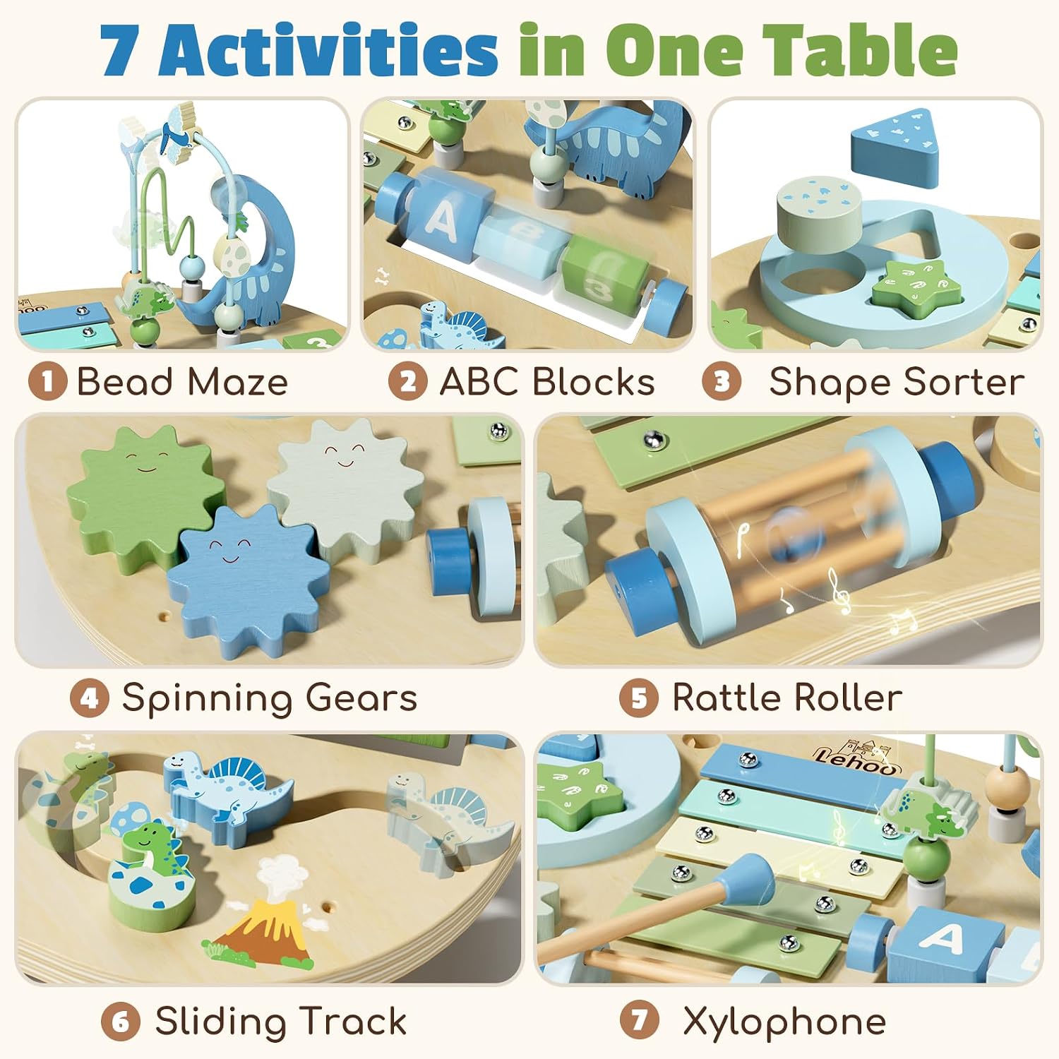 Detalle de Lehoo Castle Wooden Activity Table