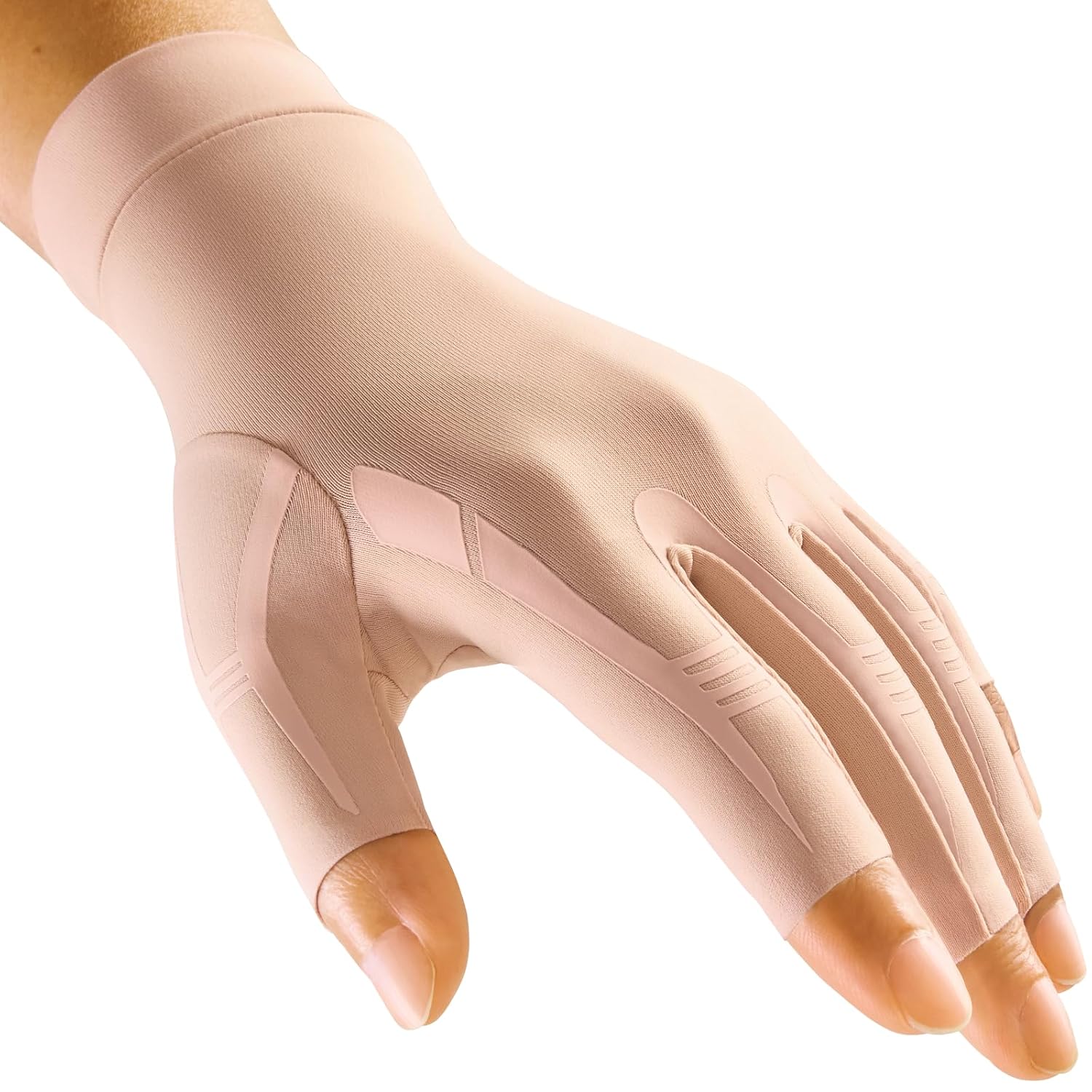 Detalle de FREETOO Kompressions-Handschuhe gegen Arthrose, fingerlos – für Damen & Herren (Rheuma, Karpaltunnel, Schwellungen)