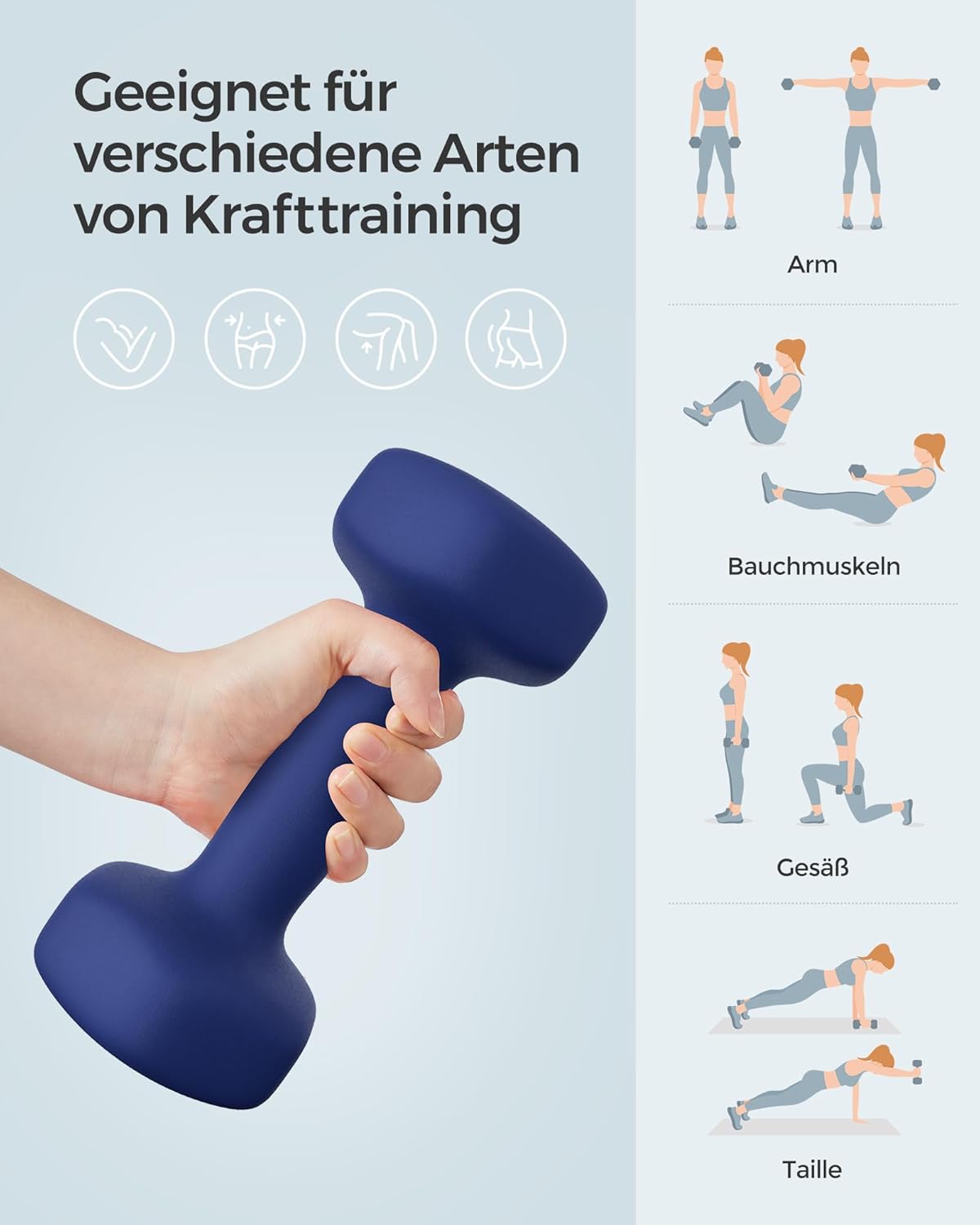 Thumbnail 3 de SONGMICS 2 Stück Hexagon Hanteln mit Neoprenbeschichtung – Krafttraining für Zuhause