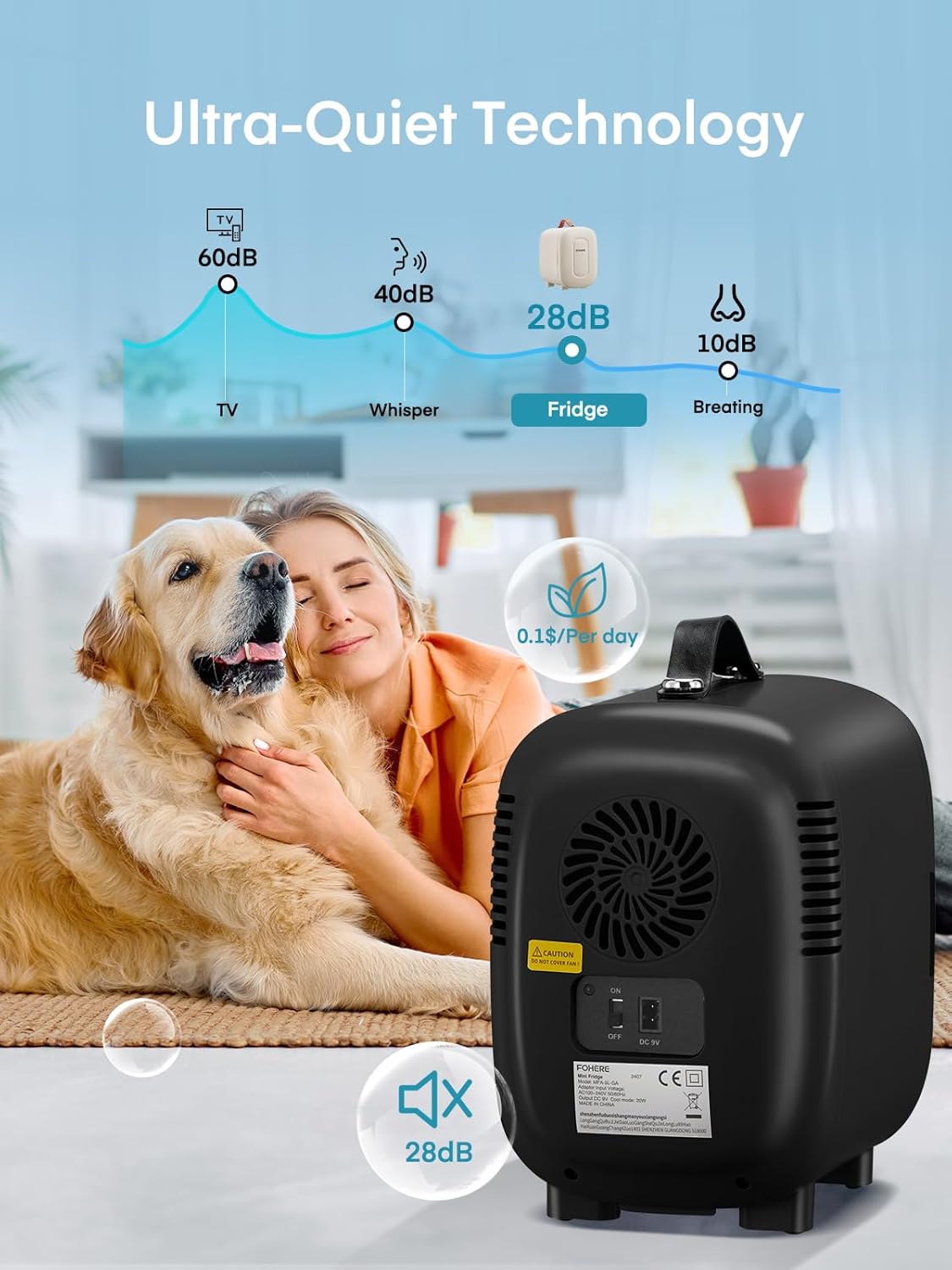 Thumbnail 4 de FOHERE Mini Nevera 5L portátil para coche y hogar