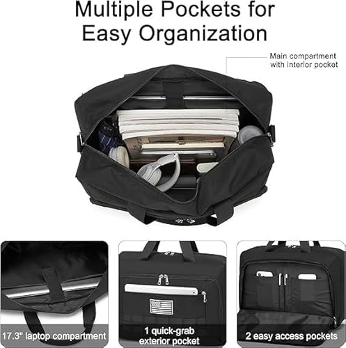 Detalle de seyfocnia 3-in-1 taktischer Rucksack mit 17,3-Zoll-Laptoptasche (umwandelbar als Aktentasche/Handgepäck)