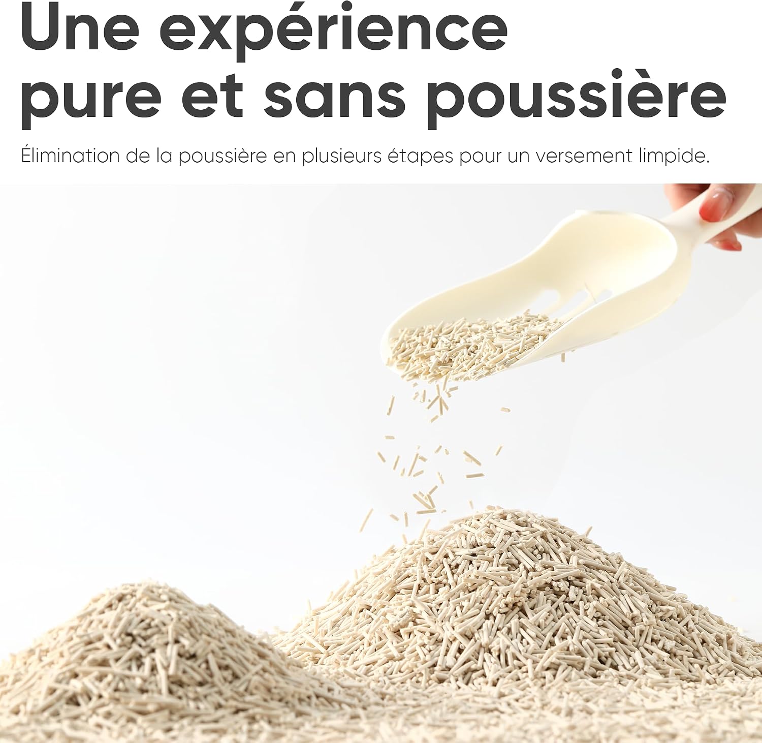 Detalle de FUKUMARU Litière pour chat en tofu naturelle non parfumée (24L) : agglomérante rapide, sans poussière