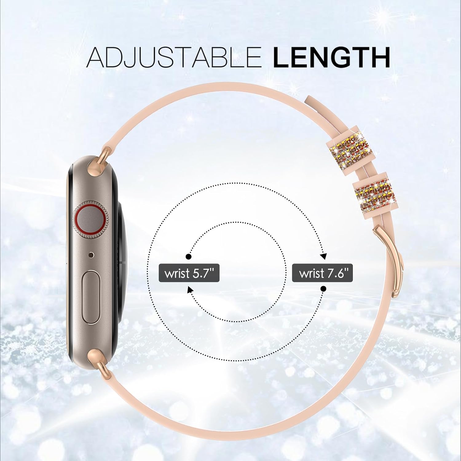 Thumbnail 6 de Tuocal Bling watch strap 41mm silicone
