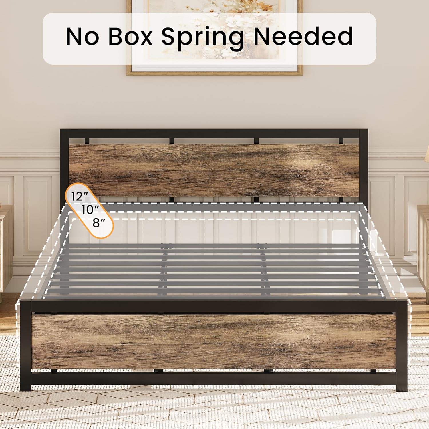 Thumbnail 6 de LIKIMIO California King Bed Frame