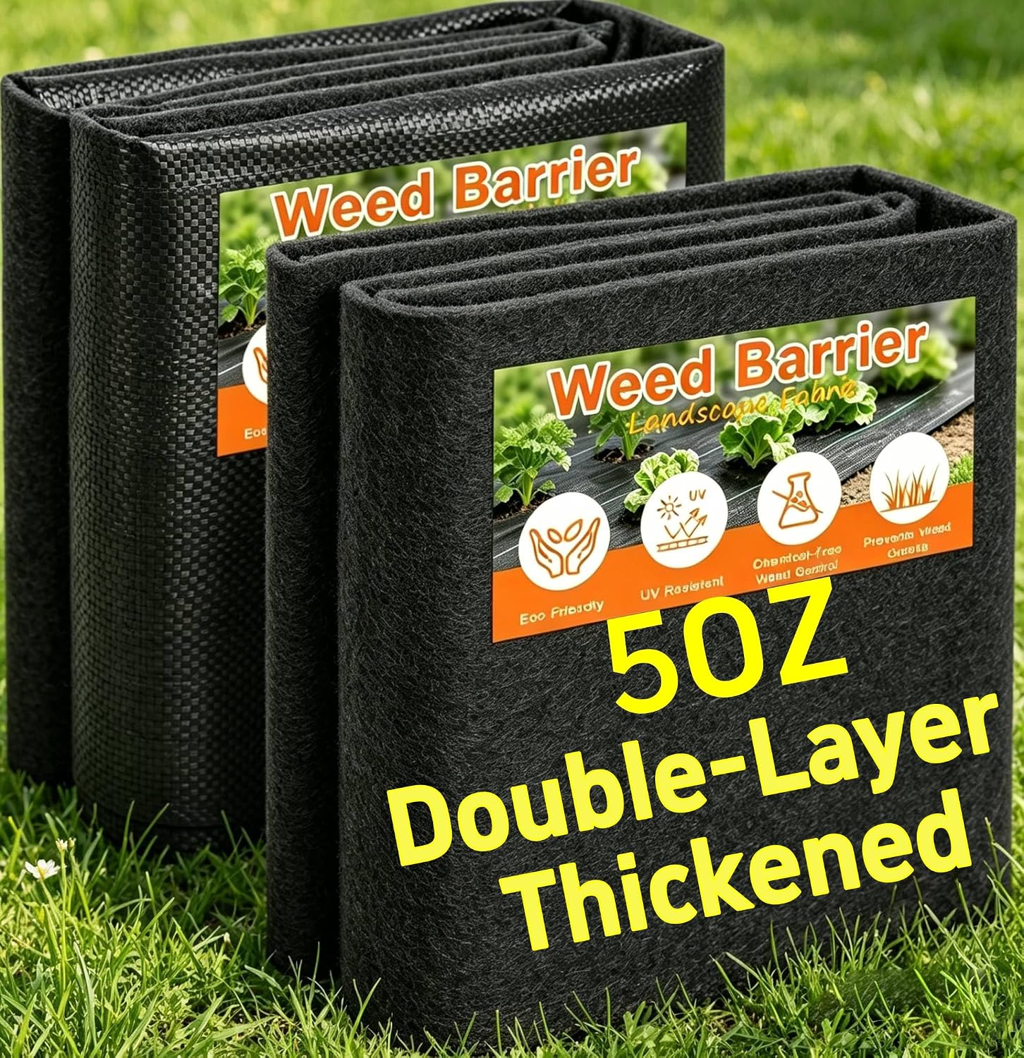 Detalle de AMAGABELI GARDEN & HOME 5 oz Weed Barrier Fabric, 4 ft x 100 ft