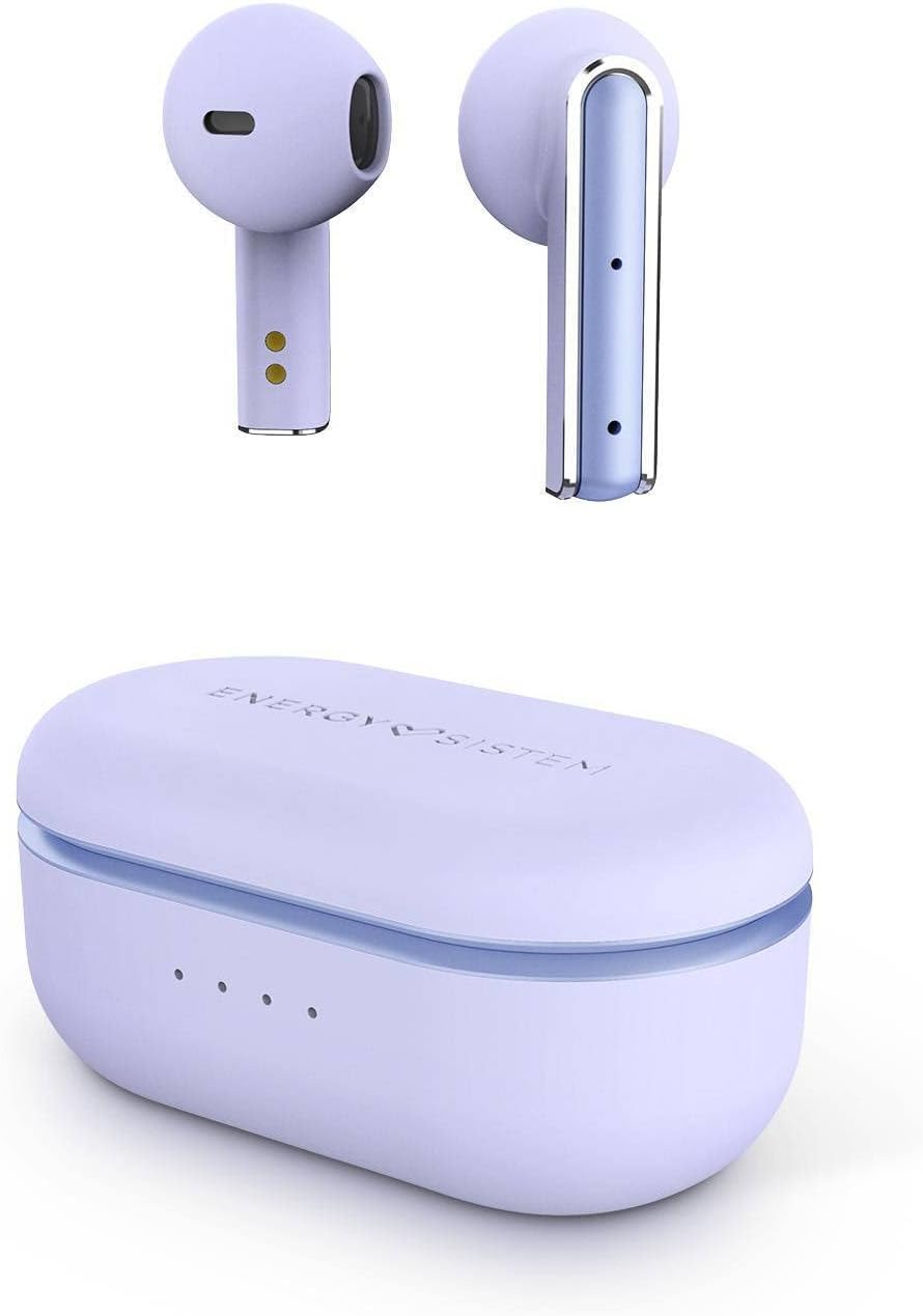 Detalle de Energy Sistem Style 4 – fioletowe słuchawki douszne Bluetooth 5.1 z etui