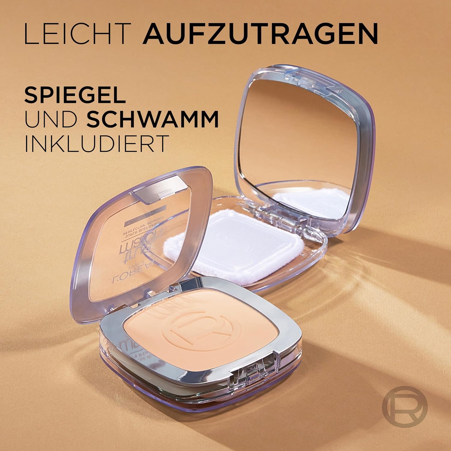 Detalle 1 de L'Oréal Paris True Match Mattierendes Kompaktpuder Nr. 2.N mit LSF 8 (9 g) inkl. Spiegel & Schwämmchen