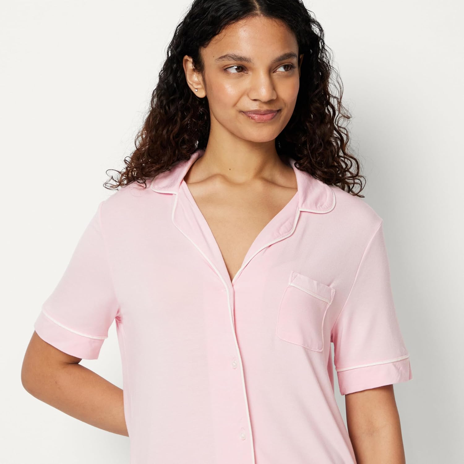 Thumbnail 3 de Amazon Essentials Women's Modal-Blend Nightgown, Short Sleeve Button-Down