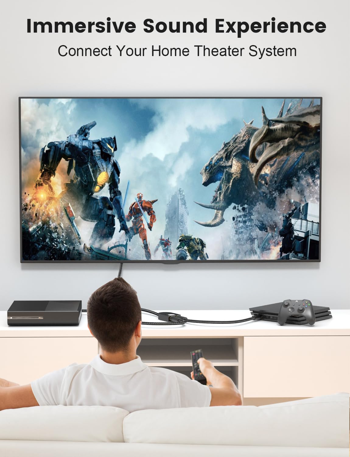 Detalle de EMK Optical Splitter 1x2: Reliable Toslink Split for Home Theatre