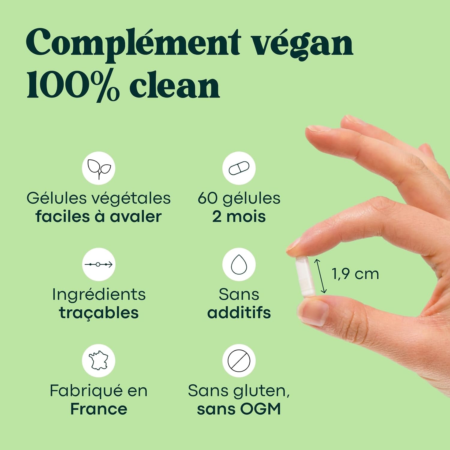 Thumbnail 3 de Zinc Bisglycinate + vitamine B6 Essentials by Novoma (60 gélules végétales) – cure de 2 mois