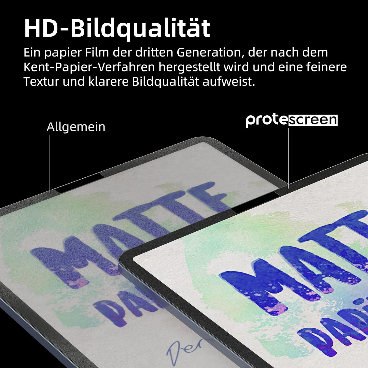 Thumbnail 5 de Protescreen 3 Stück Papierfolie Displayschutz für iPad 7./8./9. Generation (10,2 Zoll, matt)