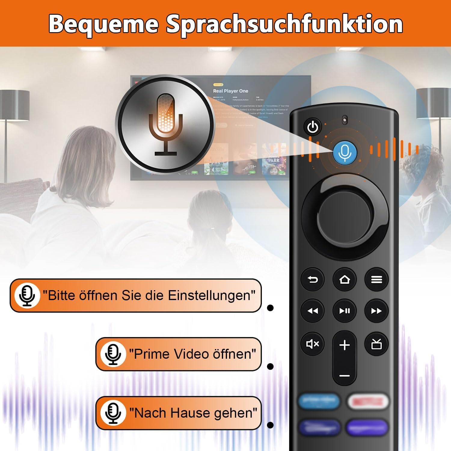 Thumbnail 2 de Ersatz-Sprachfernbedienung für Smart TV mit Sprachfunktion