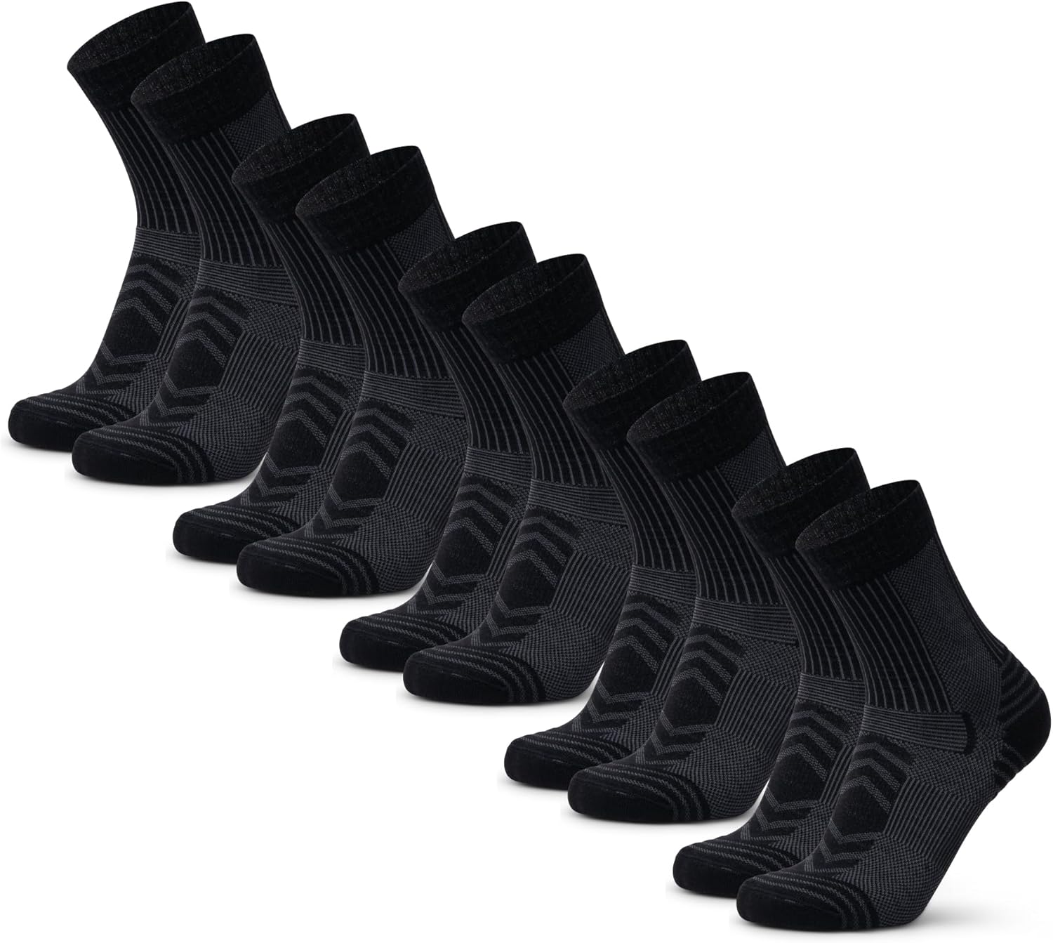 Thumbnail 6 de DANISH ENDURANCE Hiking Socks: Lightweight Merino Wool with Anti-Blister Cushioning (Unisex, 3 or 5 Pack)