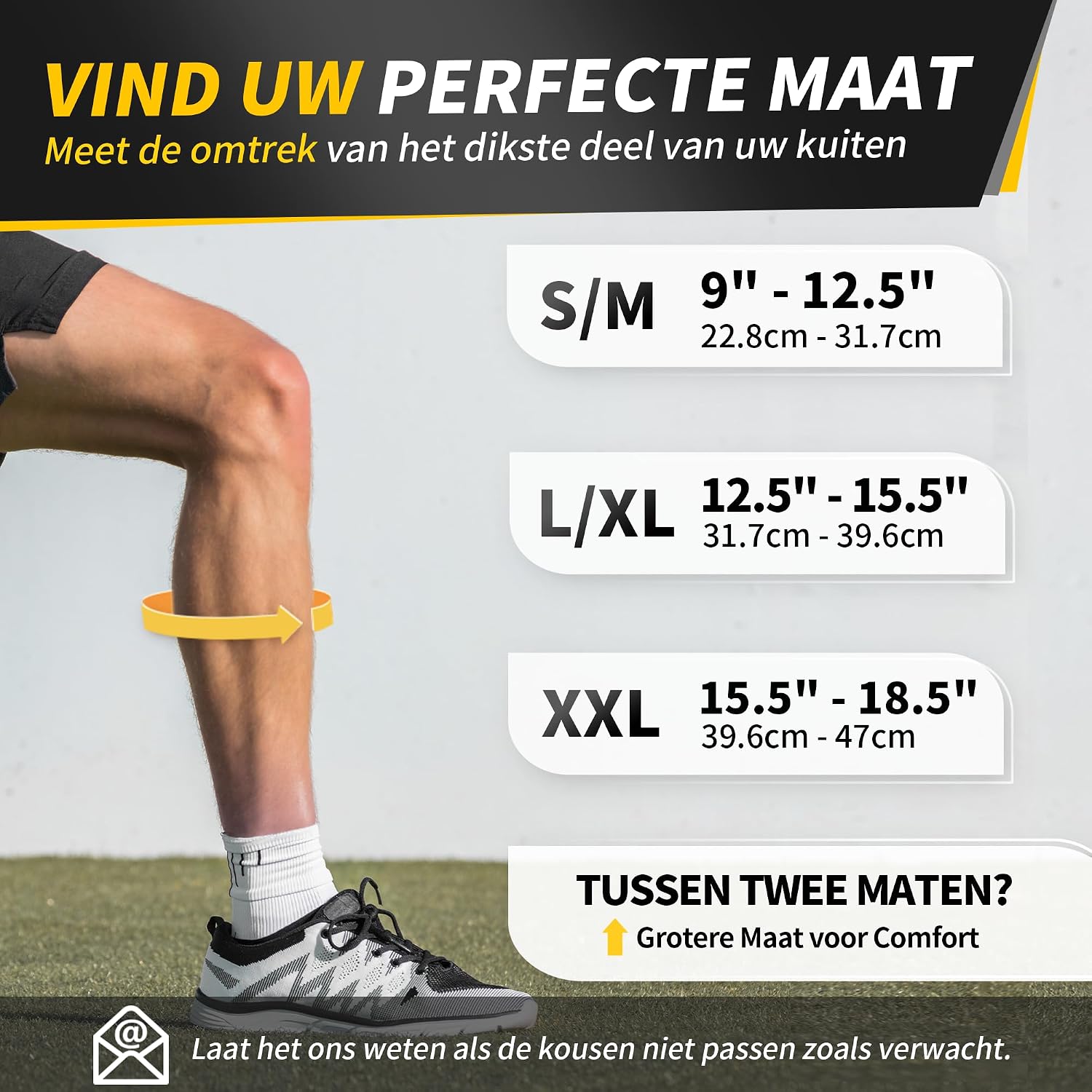Detalle de CAMBIVO CFS10 compressiekousen zonder voet voor sport en dagelijks gebruik