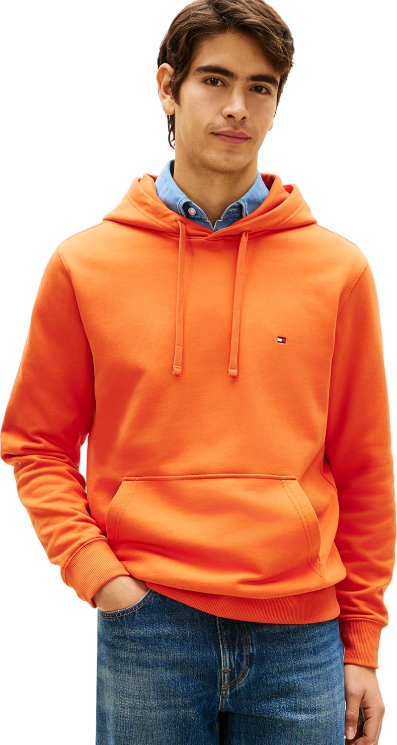 Detalle de Tommy Hilfiger Essential Terry Hoody MW0MW37235 felpa con cappuccio da uomo