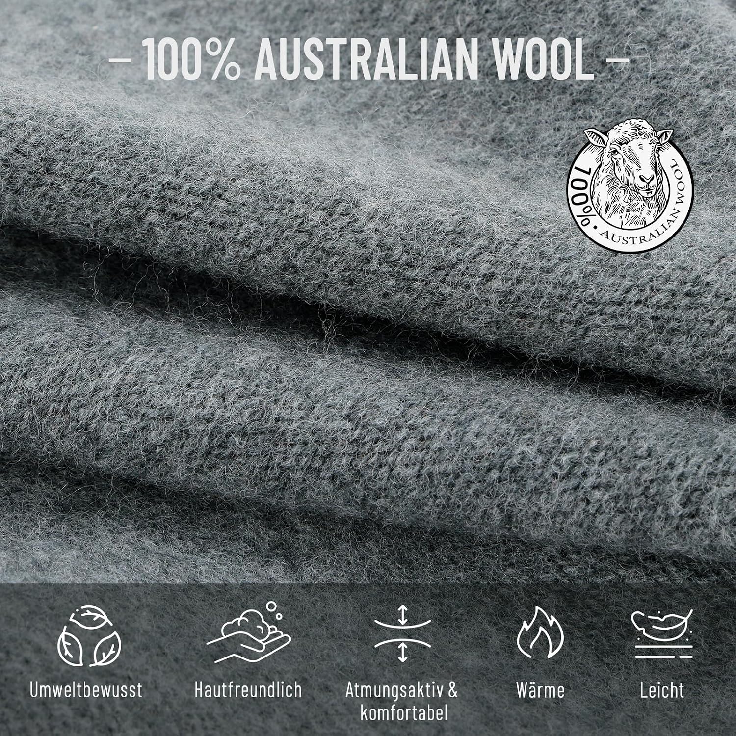 Detalle 2 de HAMUNI Mütze Australische Wolle 100%