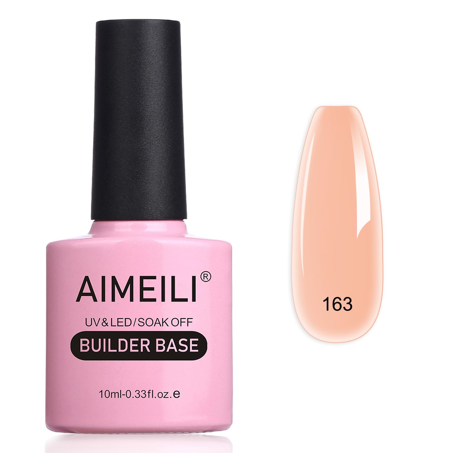 Detalle de AIMEILI 163 8-in-1 Builder Base Gel, Nude Pink, 10ml