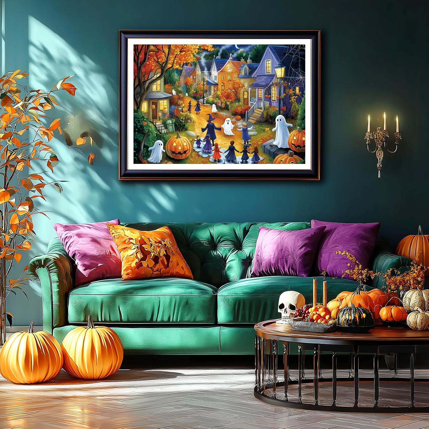 Detalle 2 de Blueforest BFJIUJIU-00177 Halloween 1,000-Piece Jigsaw Puzzle, 27" x 20