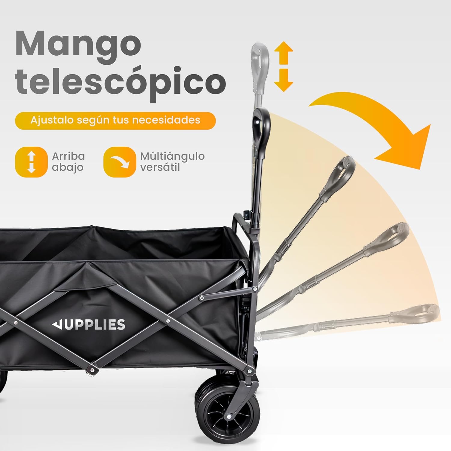 Thumbnail 3 de JUPPLIES Carro plegable con ruedas grandes 150 kg