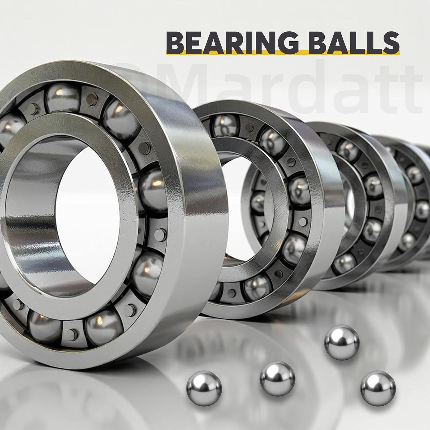 Detalle 2 de Mardatt 16mm Precision Bearing Steel Balls, 15-Piece Set
