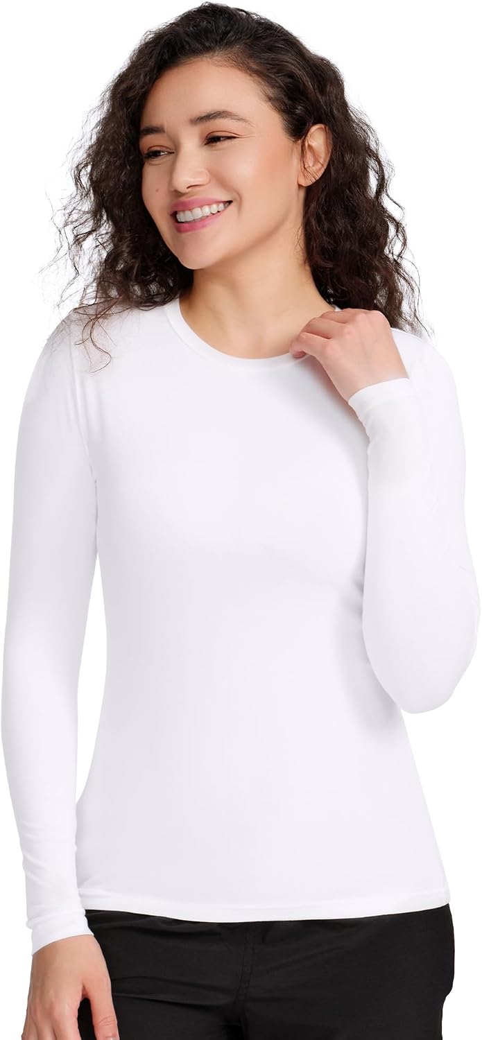 Detalle de COZYFIT Women's Long-Sleeve Underscrub Shirt, Stretch Fabric and Crew Neck