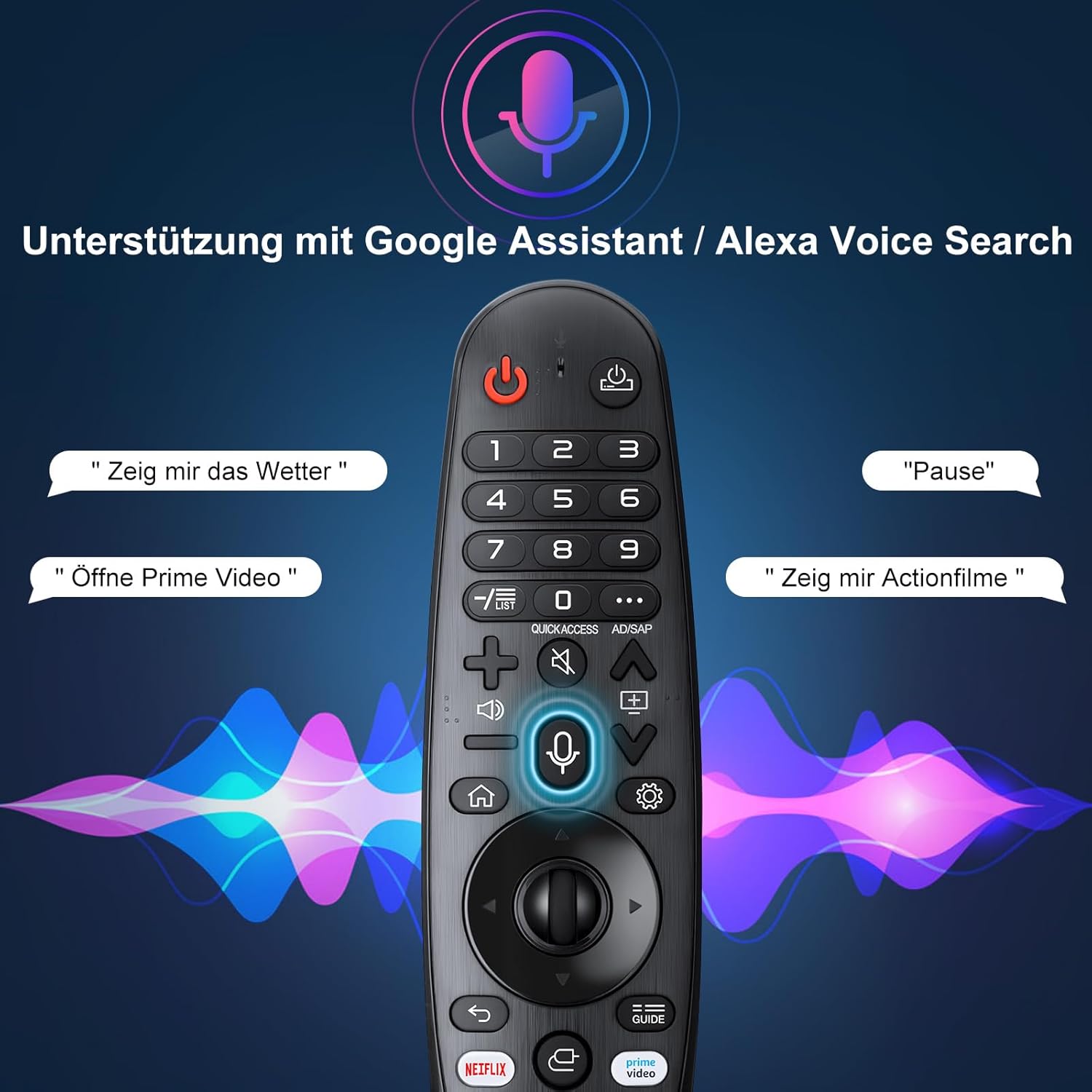 Thumbnail 4 de Voice Magic Fernbedienung für LG TV Ersatz AKB75855501